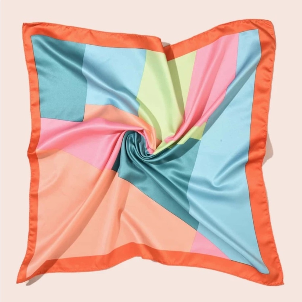 Color block design scarf